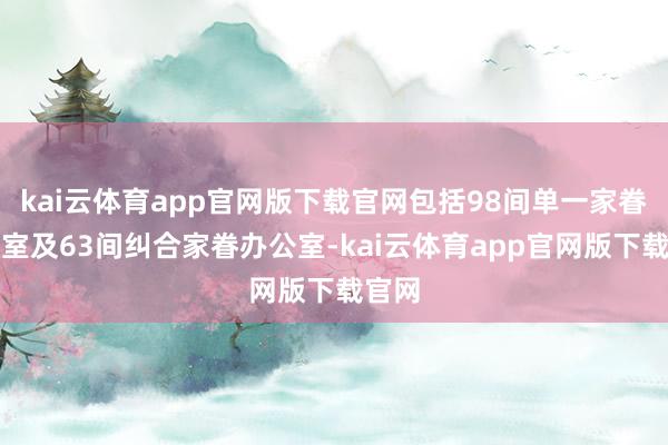 kai云体育app官网版下载官网包括98间单一家眷办公室及63间纠合家眷办公室-kai云体育app官网版下载官网