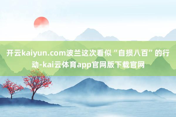开云kaiyun.com波兰这次看似“自损八百”的行动-kai云体育app官网版下载官网